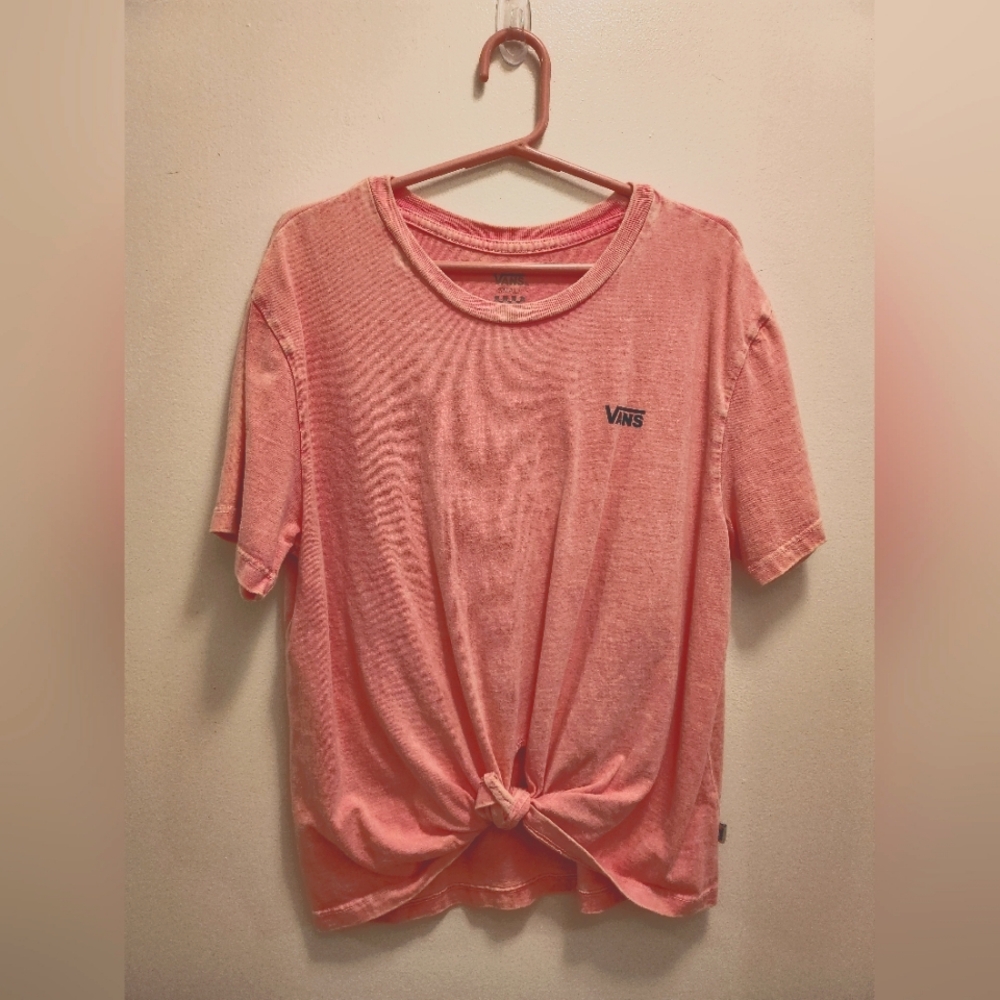 Vans Crop tie bottom t shirt